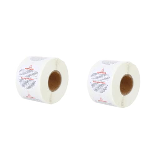 KALLORY 2 Rollen Candle Safety Label flammenlos Kerzengläser mit Deckel Klebstoff Warnaufkleber Warnschilder zum Schmelzen von Wachs Warnscheiben Vorsicht Aufkleber Warnlabel Papier KALLORY 2 Rollen Candle Safety Label flammenlos Kerzengläser mit Deckel Klebstoff Warnaufkleber Warnschilder zum Schmelzen von Wachs Warnscheiben Vorsicht Aufkleber Warnlabel Papier von KALLORY