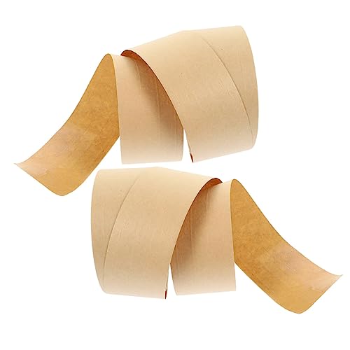 KALLORY 2 Rollen Klebeband mit hoher Klebekraft Verpackung Abdichtband dekoratives Klebeband selbst klebrig Paketband multifunktionales Papierklebeband Rahmenklebeband aus Papier Hellbraun von KALLORY