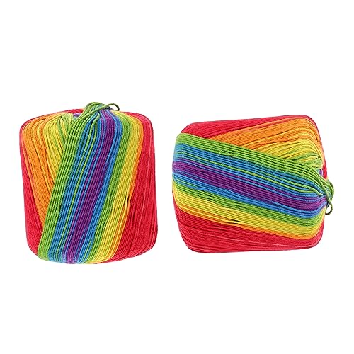 KALLORY 2 Rollen Spitzenfaden Mehrfarbig Schüttgut Ich Baumwollgarn Zum Häkeln Regenbogen Einfach Vielfältig Farbiges Garn Viertelnote Farbe Strickgarn Selber Machen Strickfaden Baumwolle KALLORY 2 Rollen Spitzenfaden Mehrfarbig Schüttgut Ich Baumwollgarn Zum Häkeln Regenbogen Einfach Vielfältig Farbiges Garn Viertelnote Farbe Strickgarn Selber Machen Strickfaden Baumwolle von KALLORY