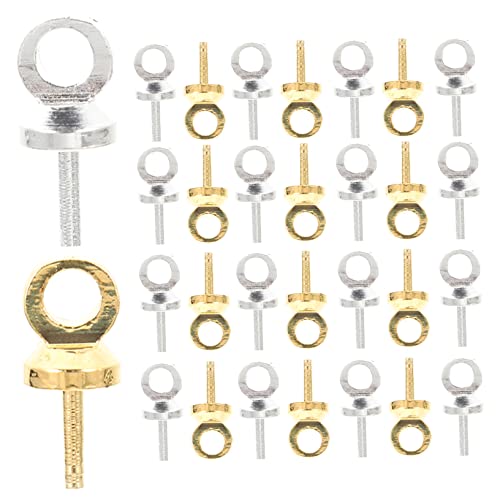 KALLORY 2 Sätze Augennägel von Schafen Halskette für klein mehrere Schmuck Draht Schmuck mit Schrauben Ösen Stifthaken Augenverschluss Zubehör zur Schmuckherstellung Ösenschrauben Kupfer von KALLORY