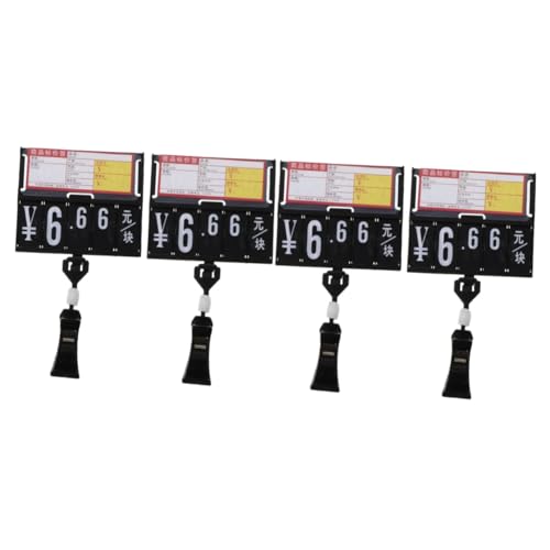 KALLORY 2 Sätze Clip on Price Labels Etikett Supermarkt Verkaufsverkauf Aufkleber Für Den Einzelhandel Tag-clips Preisschild-clips Preisschilder Plastik Zufällige Farbe 2 Stücke * 2 von KALLORY
