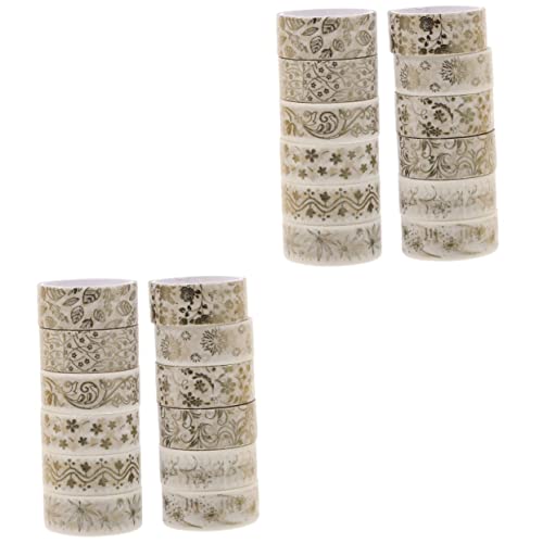 KALLORY 2 Sätze Heißpräge-washi-tape Maskierung Gold Farbig Fotoband Klebstoff Scrapbooking Sammelalbum Aufkleber Bastelband Mehrzweck-washi-tape Klebeband Japanisches Papier 12 Rollen * 2 KALLORY 2 Sätze Heißpräge-washi-tape Maskierung Gold Farbig Fotoband Klebstoff Scrapbooking Sammelalbum Aufkleber Bastelband Mehrzweck-washi-tape Klebeband Japanisches Papier 12 Rollen * 2 von KALLORY