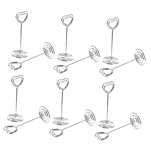 KALLORY 2 Sätze Herzförmiger Geldscheinhalter Halter in Herzform Desktop -stand Bildclips Stehen Klemme Für Memo-ständer Desktop-dekoration Für Hochzeiten Metall Silber 20 Stück * 2 KALLORY 2 Sätze Herzförmiger Geldscheinhalter Halter in Herzform Desktop -stand Bildclips Stehen Klemme Für Memo-ständer Desktop-dekoration Für Hochzeiten Metall Silber 20 Stück * 2 von KALLORY