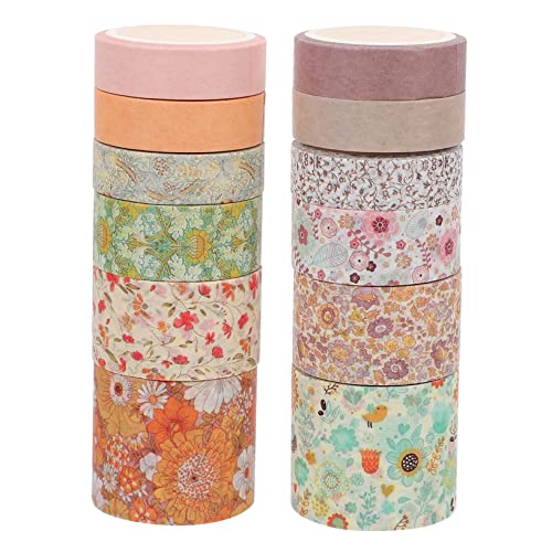 KALLORY 2 Sätze Kreatives Handbuchband Alle Sammelalbum Handwerk Handdekoration Blumen- Weihnachten Aufkleber Dekoratives Washi-tape Papierband Washi -klebeband 12 Rollen * 2 von KALLORY