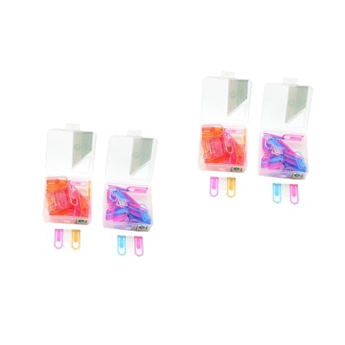 KALLORY 2 Sätze Kreatives Lesezeichen -ordner Geformt Farbe Kleine Büroklammern Schicke Büroklammern Klammern Für Papier Verschiedene Büroklammern Papierverschluss Abs 120 Stück * 2 von KALLORY