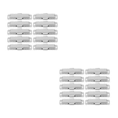 KALLORY 2 Sätze Mappe Schreibwaren Büro Binderclip Clips Klemmen Organisieren Menü-clip Klemmbrett Aus Metall Office-datei-clip Metallclip Klemmbrettklemme Zinklegierung 10 Stück * 2 von KALLORY