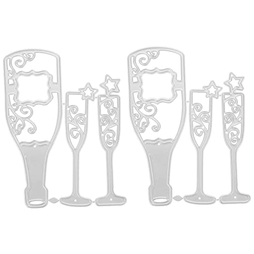 KALLORY 2 Sätze Messerform -Set Rotwein stirbt geschnitten Stanzformen stirbt für die Kartenherstellung Schneidwerkzeug Schneiden Prägung Kohlenstoffstahl Silber von KALLORY