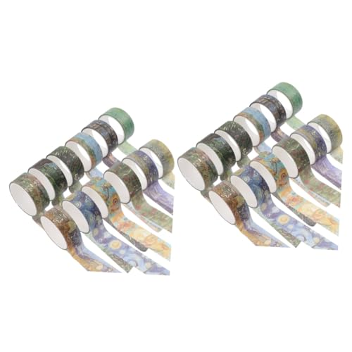 KALLORY 2 Sätze Papier Klebeband Für Bänder Abdeckband Golddekor Journaling Dekorativ Maskierung Goldband Farben Verwaschenes Klebeband Aufkleber Scrapbooking-klebeband 12 Rollen * 2 KALLORY 2 Sätze Papier Klebeband Für Bänder Abdeckband Golddekor Journaling Dekorativ Maskierung Goldband Farben Verwaschenes Klebeband Aufkleber Scrapbooking-klebeband 12 Rollen * 2 von KALLORY