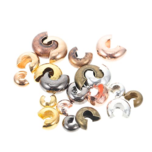 KALLORY 2 Sätze Perlen Positionieren Abstandsperlen Für Armbandherstellungsset Schmuck Halskette Machen Vorräte Crimpperle Basteln Halskette Quetschperle Legierung 300 Stück * 2 von KALLORY