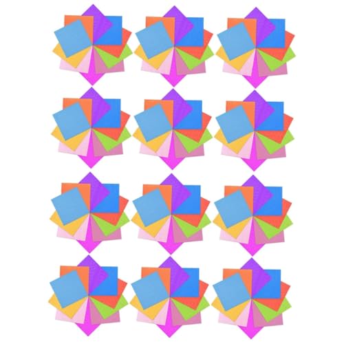 KALLORY 2 Sätze Perlenpapier Origami Farbiges Papier Weißes Origamipapier Falten Origamipapier Für Quadrate Origami -papier Bastelmaterial Papier 300 Stück * 2 von KALLORY
