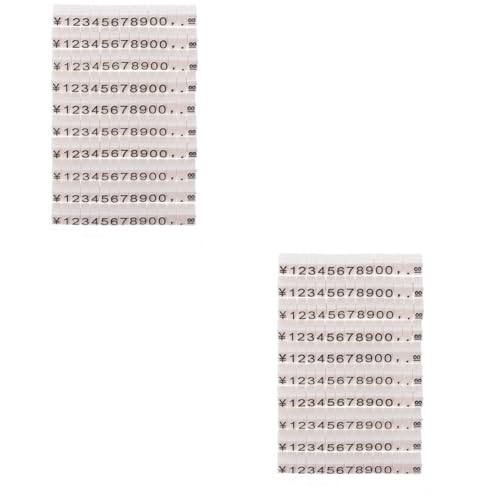 KALLORY 2 Sätze Preisschild Klebrig Anzeige Ring-tags Für Die Preisgestaltung Etiketten Schmuck Tags Verkaufen Stichworte Schmuckanhänger Für Die Preisgestaltung Plastik Weiß 10 Stück * 2 von KALLORY