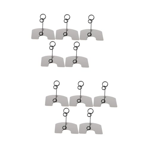 KALLORY 2 Sätze Preisschild-clip Ort Party Weiße Klebeetiketten Inhaber Cocktailstäbchen Für Klebrig Namenskarten Für Die Tischdekoration Essen Büfett Black Rostfreier Stahl 5 Stück * 2 von KALLORY