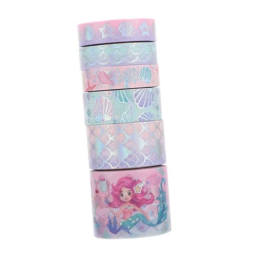 KALLORY 2 Sätze Washi-tape Washi Tape Selbstklebende Dekorative Klebeband Scrapbook-klebeband Dekorativ Aufkleber Scrapbooking Sammelalbumklebstoffe Abdeckband Flüsterpapier 6 Rollen * 2 von KALLORY