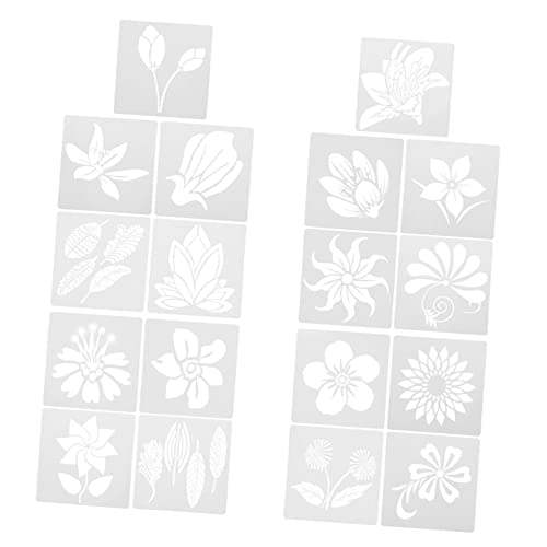 KALLORY 2 Sets Malschablonen Große Alphabet Schablonen Zahlen Schablonen Bastel DIY Schablonen Für Erwachsene Pflanzen Blumen Schablonen Zeichen Schablonen Bastel Schablonen von KALLORY