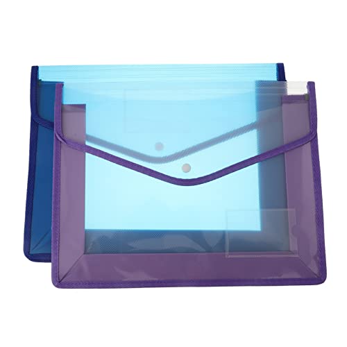 KALLORY 2 Stück Aktenhalter Office -Dateitasche Dokumentenschutztasche Aufbewahrungstasche für Dokumente Datei-Organizer-Tasche Aktentasche, Business-Organizer PVC Zufällige Farbe von KALLORY