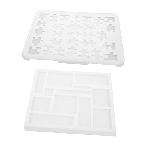 KALLORY 2 Stück Geometrische Rätselform Puzzle DIY-Silikon Gießform selber machen Form aus Epoxidharz handwerkliche Herstellung von Formen Kieselgel von KALLORY