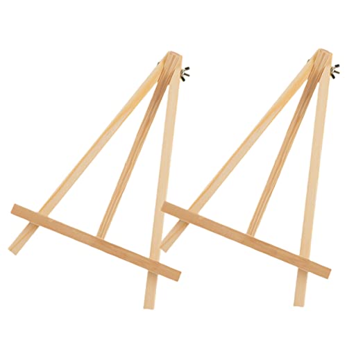 KALLORY 2 Stück Holz Staffeleien für Tischdekoration Malstaffelei für Hochzeiten Kunstprojekte Ausstellungen und Partys Verstellbar für Anfänger von KALLORY