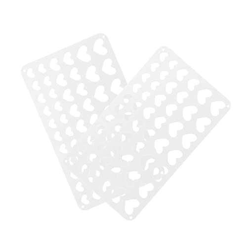 KALLORY 2 Stück Liebe quadratische geprägte Messerform Schneiden Prägung Loch Herz Scrapbooking-Stanzlinge Stanzformen Hochzeit gestanzt Valentinstagsform Kohlenstoffstahl Silber von KALLORY