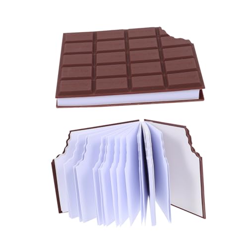 KALLORY 2 Stück Notizblock aus Schokolade kleines Notizbuch Notizzettel für Praktikanten lustig für erwachsene Mini-Notizblock geformt Notizblock süß Memo-Aufkleber Papier von KALLORY