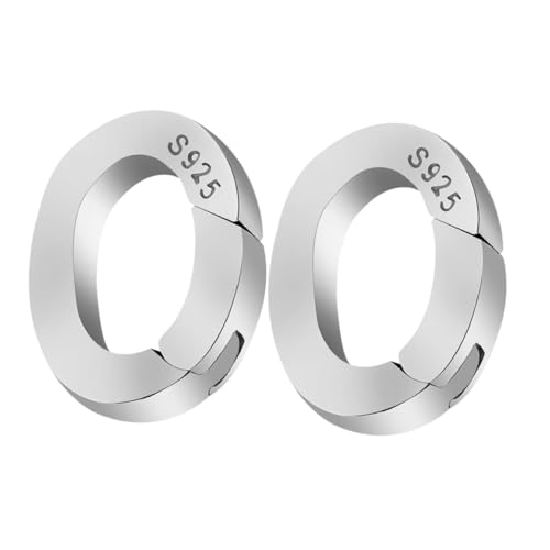 KALLORY 2 Stück Silber Oval Verschluss Für Halskette: Armbänder Verkürzer - Schmuckverstärkung Verbinder Federringe Verschlüsse Karabinerverschluss Für Ohrringe Basteln KALLORY 2 Stück Silber Oval Verschluss Für Halskette: Armbänder Verkürzer - Schmuckverstärkung Verbinder Federringe Verschlüsse Karabinerverschluss Für Ohrringe Basteln von KALLORY