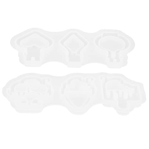KALLORY 2 Stück Treibsand Schimmel easy putz silikonform silikongießform silikonmuffinformen giessform Schlüssel Formen aus Silikonharz DIY zubehör Ornamentformen für Epoxidharz Kieselgel von KALLORY