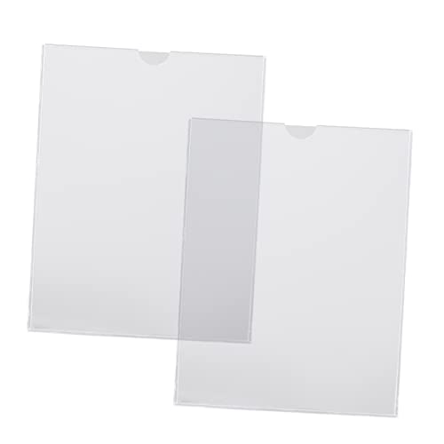 KALLORY 2 Stück Werbeständer aus Acryl acrylständer klarer visitenkartenhalter Karteninhaber transparenter Kartenständer Etiketten Schild A4-Papierhalter Artikel Ausstellungsstand von KALLORY