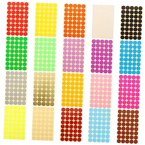 KALLORY 20 Blatt Farbetikettenaufkleber Form Gelbe Punktaufkleber Farbdot -aufkleber Aufkleber Mit Kleinen Nummern Runden Schmucklos Schlüssel Farbige Punktaufkleber Kupferplattenaufkleber KALLORY 20 Blatt Farbetikettenaufkleber Form Gelbe Punktaufkleber Farbdot -aufkleber Aufkleber Mit Kleinen Nummern Runden Schmucklos Schlüssel Farbige Punktaufkleber Kupferplattenaufkleber von KALLORY