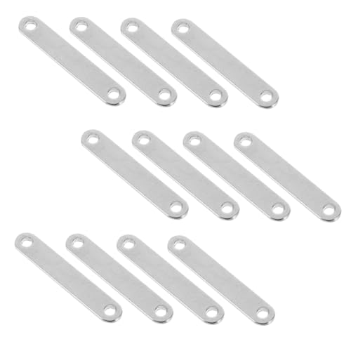 KALLORY 20 Stück Anschlüsse aus Edelstahl Armband-Anhänger einstellbar Verbinder Basteln klein Reiz Armbänder Links DIY -Anhänger Halskette Anhänger DIY Schmuckzubehör Rostfreier Stahl von KALLORY