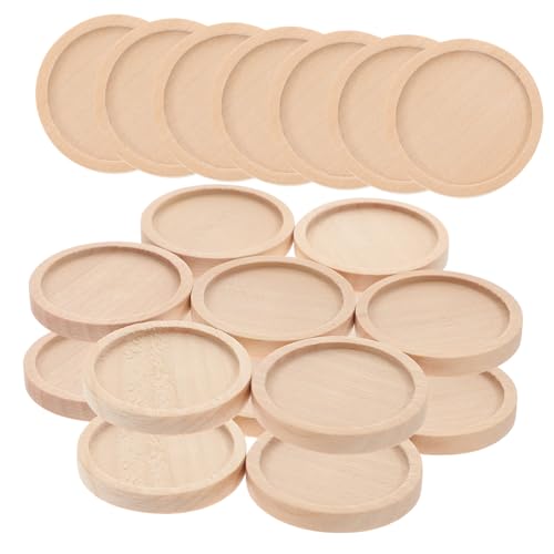 KALLORY 20 Stück Holzbodenhalterung Handwerk Lünette Tabletts Lünette Tablett Rund Anhänger Tabletts Schmuck Rundes Hängetablett Rohlinge Basis Runder Bastelsockel Herstellung Bambus Khaki KALLORY 20 Stück Holzbodenhalterung Handwerk Lünette Tabletts Lünette Tablett Rund Anhänger Tabletts Schmuck Rundes Hängetablett Rohlinge Basis Runder Bastelsockel Herstellung Bambus Khaki von KALLORY