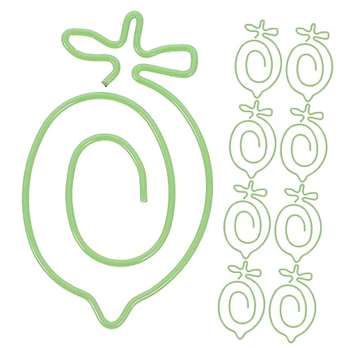 KALLORY 20 Stück Ordner aus Papier bookmarks scrabbook aktenmappe aktenständer dokumentenmappe Bindeklammern mittel Lesezeichen Kabine Papierclips Cartoon-Büroklammern Metall Light Green von KALLORY