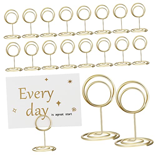 KALLORY 20 Stück TABLE -NUMPER -HAUSE Halter Party Tischkarten für die Tischdekoration Hochzeit Restaurant Bausatz Gruß Gast Mini Inhaber einer Nummernkarte Tabellennummer Stand Eisendraht von KALLORY