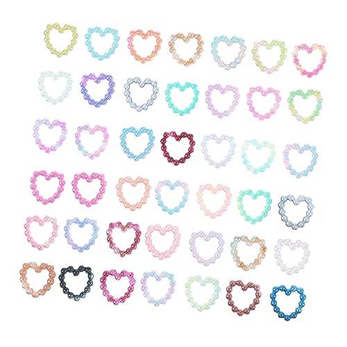 KALLORY 200 Stück Buntes runde Perlenschmuck Perlenverzierungen Nachahmung Perlen Hochzeitsornament Reiz Handwerk künstliche Perlen Gefälschte Perlen Kunstperle DIY Charms Ornament Harz von KALLORY