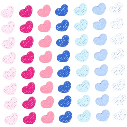 KALLORY 200 Stück Holzperlen Charms Out Hearts Number Valentinstagsdekorationen Valentinstagsperlen Herzdesign Perlen Herz Abstandshalterperlen Zur Schmuckherstellung Perlen Zur von KALLORY