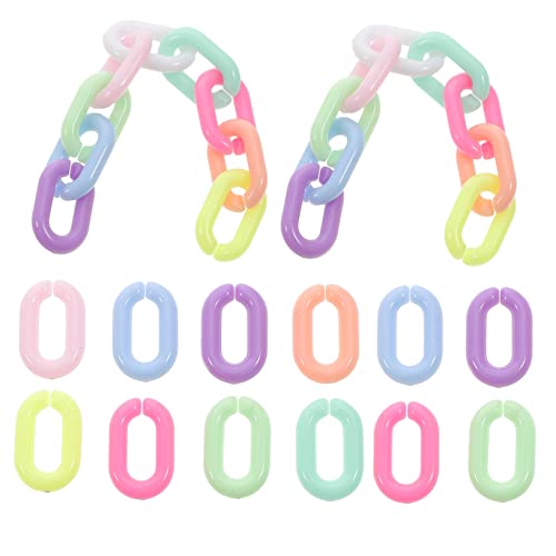 KALLORY 200Stücke Kawaii Acryl Kettenglieder C Clips für DIY Handyketten Kunststoffverbindungen Vielseitig Einsetzbare Verbindungsringe für Schmuck und Bastelprojekte KALLORY 200Stücke Kawaii Acryl Kettenglieder C Clips für DIY Handyketten Kunststoffverbindungen Vielseitig Einsetzbare Verbindungsringe für Schmuck und Bastelprojekte von KALLORY