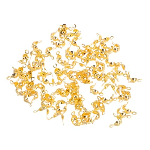 KALLORY 200Stücke Schmuckklammern für DIY Schmuckherstellung Doppelte Geschlossene Ringe und Endkappen für Armbänder und Halsketten Vielseitige Crimpperlen für Hobby und Profischmuck von KALLORY