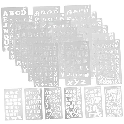 KALLORY 24 Stück Malvorlage Schablone Zeichnung klein Beschriftung für Alphabet Kalligrafie Vorlagen Buchstaben Vorlagen zum Malen Malenwerkzeuge dekorative Briefvorlagen das Haustier KALLORY 24 Stück Malvorlage Schablone Zeichnung klein Beschriftung für Alphabet Kalligrafie Vorlagen Buchstaben Vorlagen zum Malen Malenwerkzeuge dekorative Briefvorlagen das Haustier von KALLORY