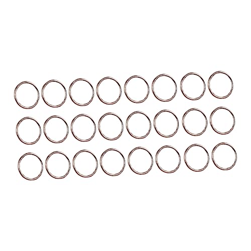 KALLORY 24 Stück Schlüsselanhänger Schlüsselanhänger Schlüsselkette Schlüsselhalter schmucklos Reize Ringe Wohnung abnehmbar Loch Schlüsselring Schlüsselanhänger selber machen Eisen Silver von KALLORY