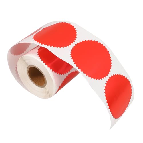 KALLORY 250pcs Rotwildes Rand -prägen -siegelaufkleber Für Zertifikatpreis Und Abschlussumschläge Für Offizielle Dokumente Und Hochzeitseinladungen von KALLORY