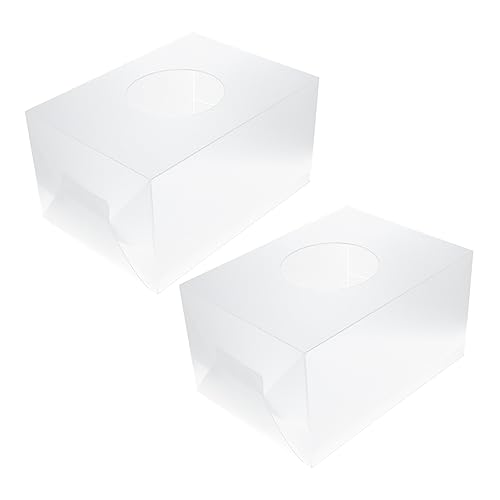 KALLORY 2Stücke Transparente Lotteriebox Abnehmbare Spendenbox für Jährliche Treffen Wahlurne zur Sicheren Aufbewahrung von Tickets und Stimmzetteln und Fair von KALLORY