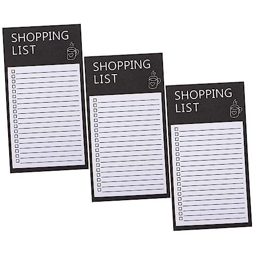 KALLORY 3 Allein der magnetische Notizblock Lebensmittelliste Einkaufsartikelplaner Listen notizbücher the notebook book Einkaufsplan-Notizblöcke einkaufsliste notizblöcke Papier Black KALLORY 3 Allein der magnetische Notizblock Lebensmittelliste Einkaufsartikelplaner Listen notizbücher the notebook book Einkaufsplan-Notizblöcke einkaufsliste notizblöcke Papier Black von KALLORY