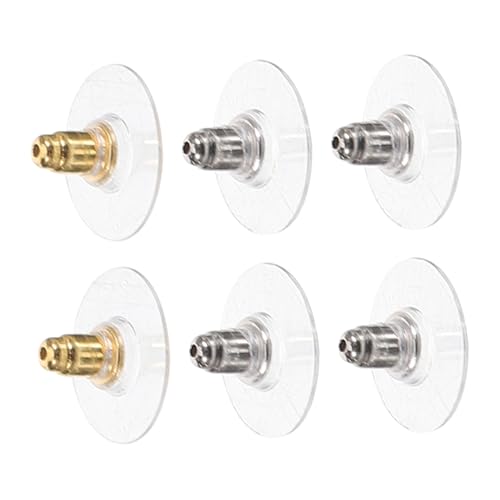 KALLORY 3 Paar Ohrstecker Kreolen Verschlüsse Aus S925 Silber Einfädler Ohrring Stütze Ohrring Verschlüsse Verriegelungsheber Stiftverschlüsse Verriegelungspfosten Ohrring von KALLORY