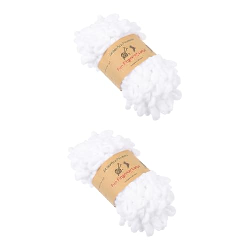 KALLORY 3 Rollen Handgewebtes Donut-Garn Garn zum Stricken Plüschgarn Stricken gewebter Faden gehäkelte Handstrickgarne DIY wollgarn mattengarn selber machen Bastelmaterial Polyester Weiß KALLORY 3 Rollen Handgewebtes Donut-Garn Garn zum Stricken Plüschgarn Stricken gewebter Faden gehäkelte Handstrickgarne DIY wollgarn mattengarn selber machen Bastelmaterial Polyester Weiß von KALLORY