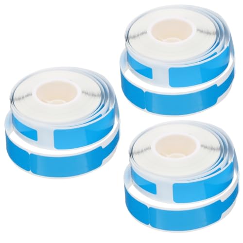 KALLORY 3 Rollen Kabel etiketten etikettenpapier beschriftung aufkleber kabelmarkierer Draht Thermal- Thermokabel-Tag-Etikett Kordeletiketten, Etiketten, Aufkleber Thermopapier Blue von KALLORY