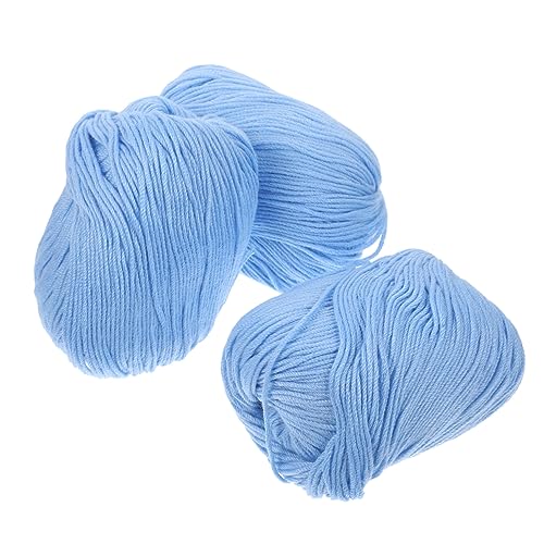 KALLORY 3 Rollen Milch Baumwollgarn Vielseitige Häkelnadeln Tragbares Strickgarn für Heimprojekte für Schals Decken Kissenbezüge und KALLORY 3 Rollen Milch Baumwollgarn Vielseitige Häkelnadeln Tragbares Strickgarn für Heimprojekte für Schals Decken Kissenbezüge und von KALLORY