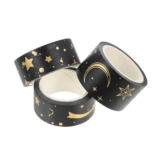 KALLORY 3 Rollen Washi-tape Retro Bunt Dekorativ Diy Liefert Klebstoff Selbstklebendes Sammelalbum-aufkleberband Diy Sammelalbum Entzückende Bänder Diy Klebeband Tagebuch Washi Tape Papier von KALLORY