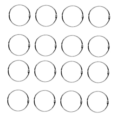 KALLORY 3 Sätze 20 Stück Ringring -Eisenschnalle Mini-Ringbuch mit 3 Ringen Handwerk Stichworte Büromappen Ö schlüsselringe Mini-Binderringe runder Buchbinderring Rostfreier Stahl Silber von KALLORY