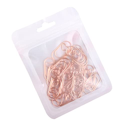 KALLORY 3 Sätze Datenfixiernadel Kleine Büroklammern Mini-büroklammern Clips in Herzform Süße Lesezeichenclips Herz Bindeklammern Herz Büroklammern Herzclips Legierung Golden 50 Stück * 3 von KALLORY