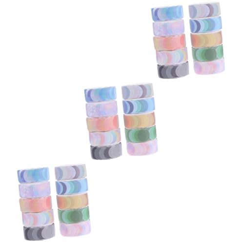 KALLORY 3 Sätze Dekorative Aufkleber Für Die Tasche Schrott Handwerk Pastell Farben Sammelalbum Scrapbook-washi-tape Klebeband Washi Dekoratives Washi Tape Abdeckband Papier 10 Rollen * 3 von KALLORY