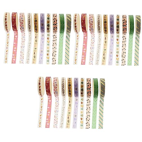 KALLORY 3 Sätze Dekoratives Klebeband Handwerk Goldband Wickelbänder Ästhetisch Sammelalbum Scrapbook-diy-klebebänder Farbig Kunst Dekoration Uv Flüsterpapier 10 Rollen * 3 von KALLORY