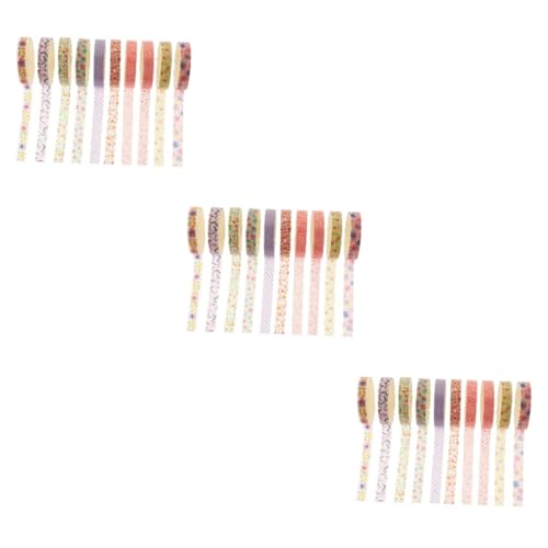 KALLORY 3 Sätze Dekoratives Klebeband Sammelalbum Gold Dekorateur Zarte Washi-tapes Washi-tape-journaling Bunte Washi-tapes Washi Tape Zum Aufzeichnen Bandfarbe Flüsterpapier 10 Rollen * 3 von KALLORY